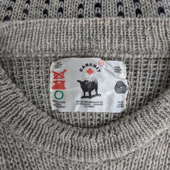 🇨🇦 Vintage Canknit Vancouver-Made Wool Sweater Made in Canada - Picture 7 of 7